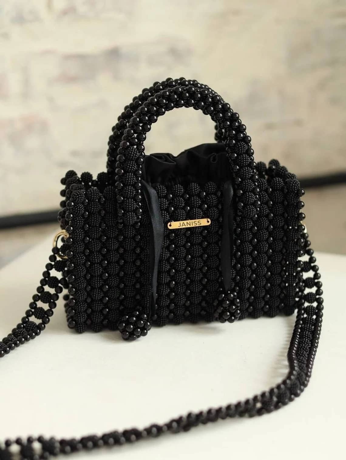 Ivory beaded bag best sale